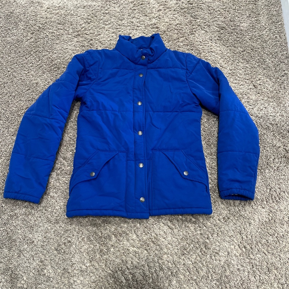 REI puffer zip up women’s jacket blue size extra small